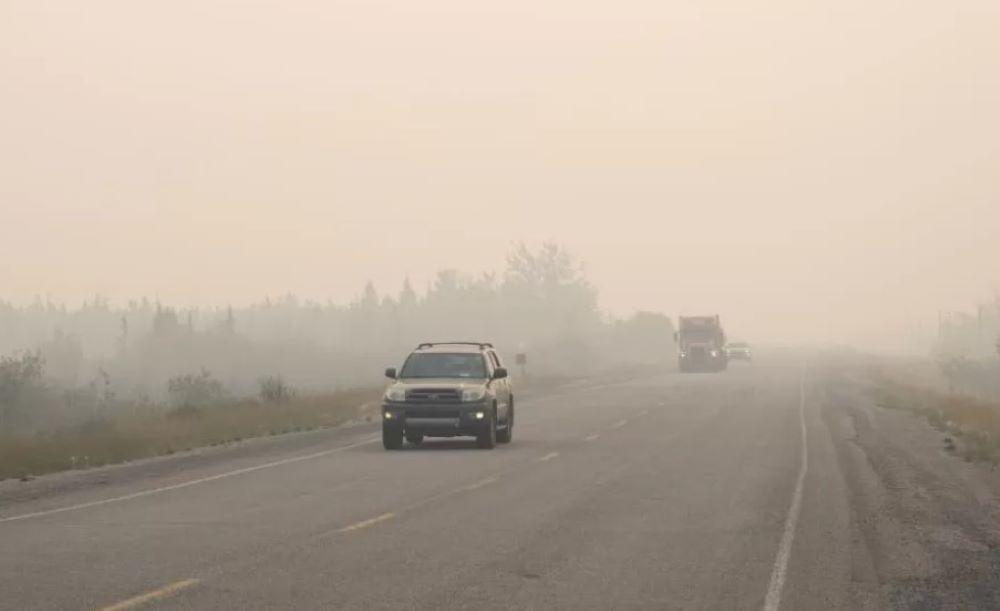 Yellowknife in Kanada wird wegen dem  Waldbrand evakuiert